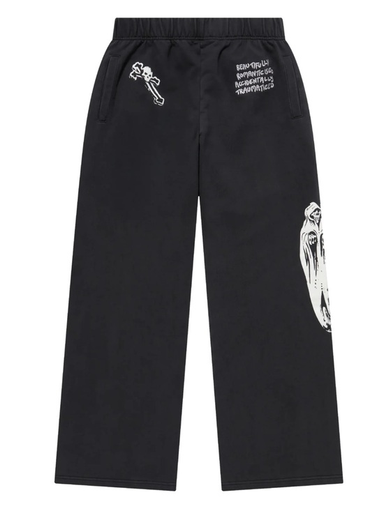 B.R.A.T. Pants - B.R.A.T. Clothing GOTH RUNNER TRACKSUIT BOTTOMS- MINERAL BLACK